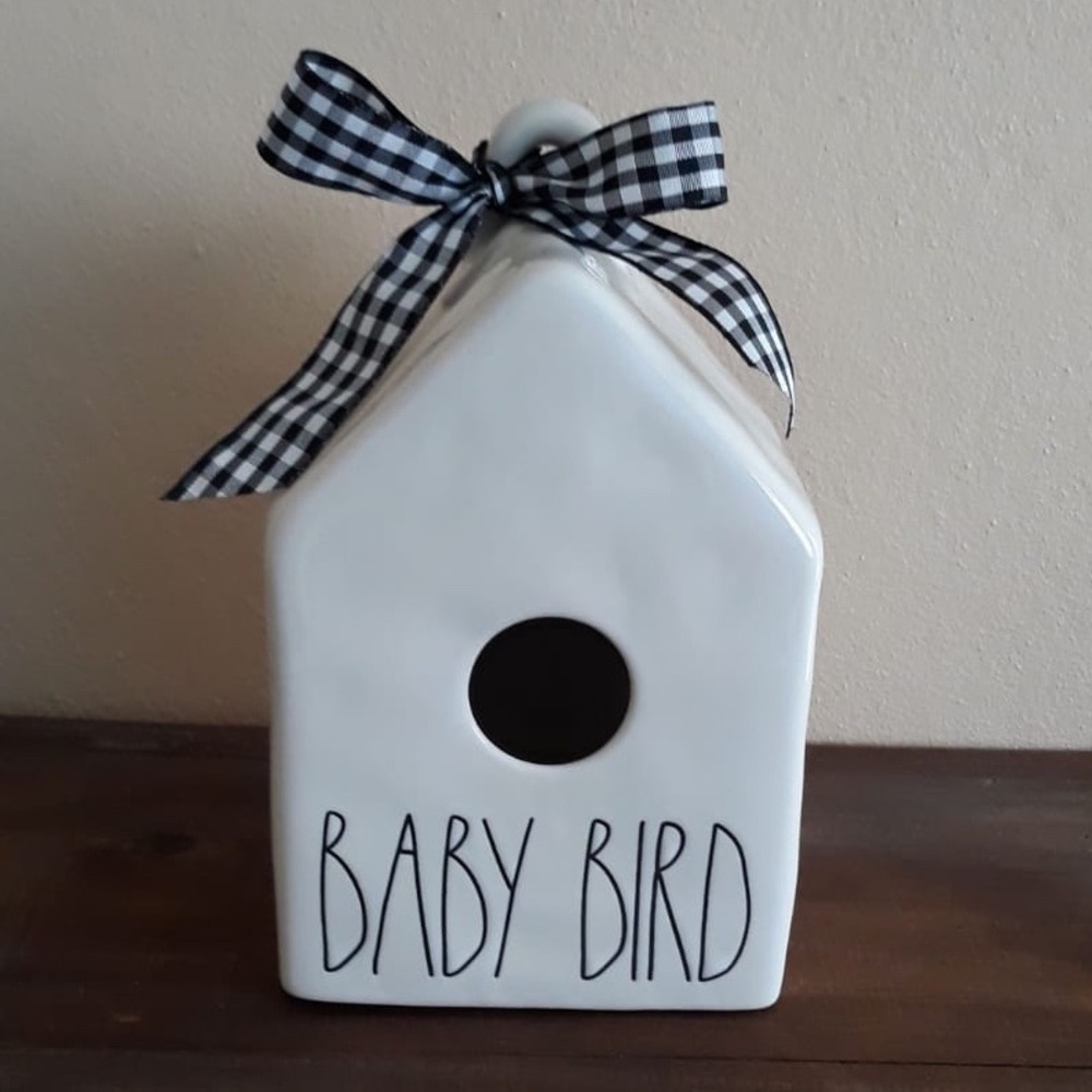 Rae Dunn square baby bird birdhouse